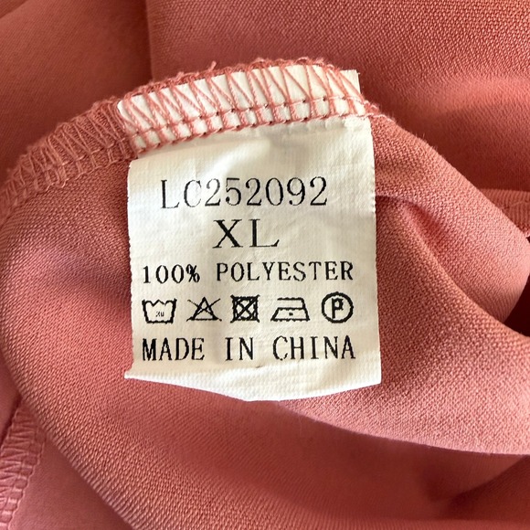 Womens XL Pink Bell Sleeve V-Neck Top Feminine Cottagecore Fairy Dainty Career - Picture 10 of 11